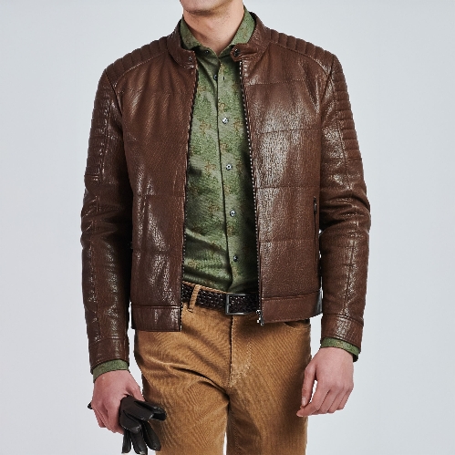 Picture of Giovane Gentile Leather Coat